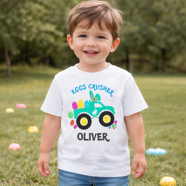 Camiseta Personalized “Eggs Crusher” Monster Truck Easter  (Criador carregado)