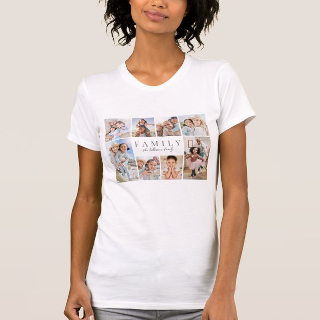 Camiseta Personalized Family Photo Collage (Frente)