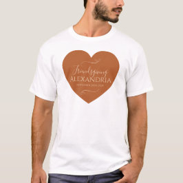 Camiseta Personalized Friendsgiving Heart Party Favor