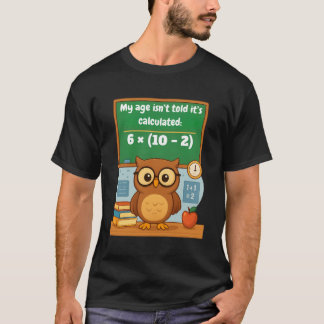 Camiseta Personalized Funny Math Lover Humor Owl Birthday 