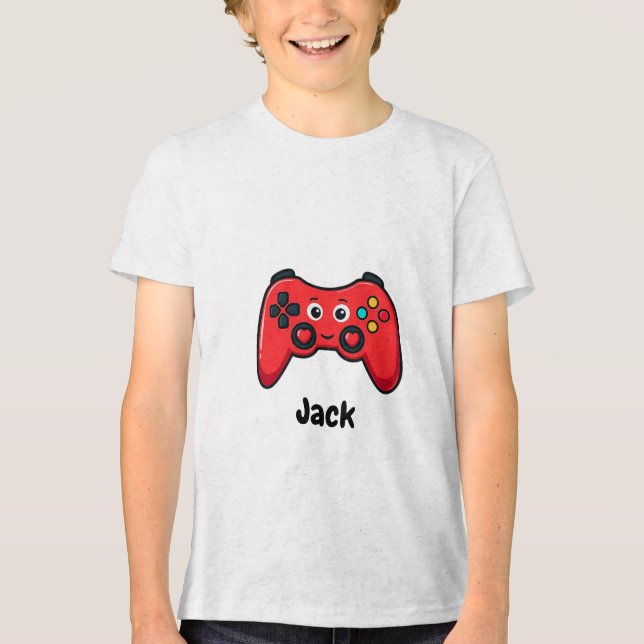 Camiseta Personalized Gamer Valentine Shirt for Boys (Frente)