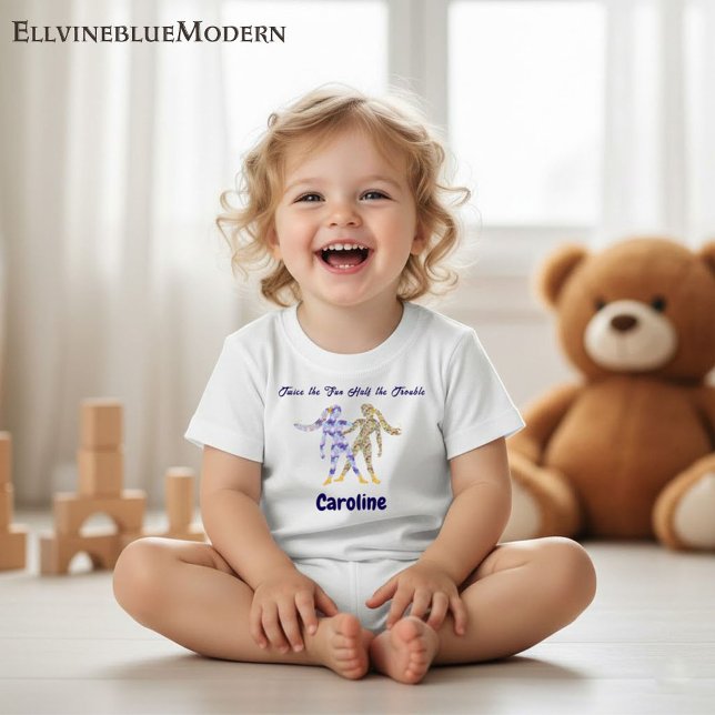 Camiseta Personalized Gemini Zodiac Impressionist Toddler  (Criador carregado)