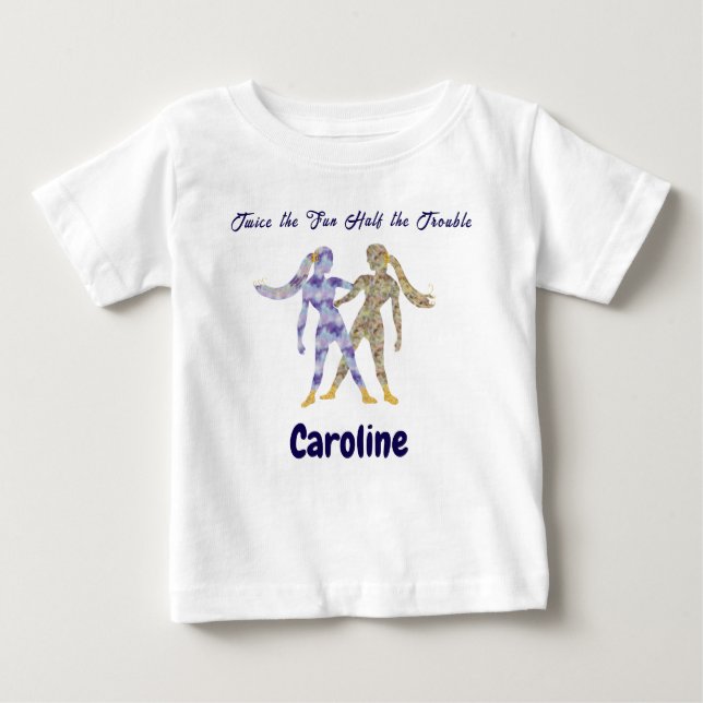Camiseta Personalized Gemini Zodiac Impressionist Toddler  (Frente)