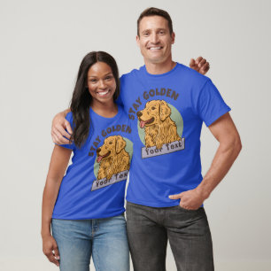 Camiseta Personalized Golden Retriever Name Stay Golden Dog