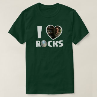 Camiseta Personalized 'I Love Rocks' Custom Photo