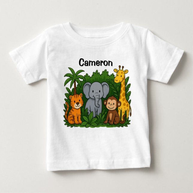 Camiseta Personalized Jungle Animal Design  (Frente)