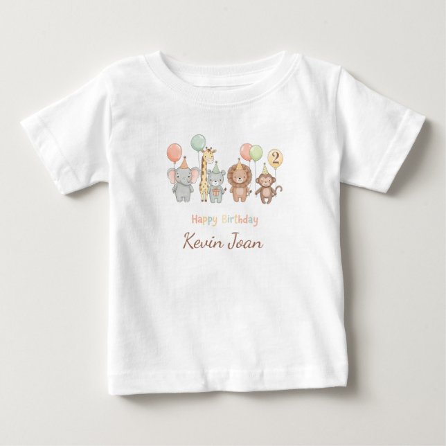Camiseta Personalized Kids Birthday T-Shirt, Custom Name (Frente)