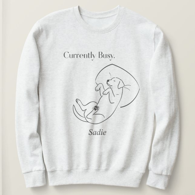 Camiseta Personalized Labrador Mom Currently Busy Dog Quote (Frente do Design)
