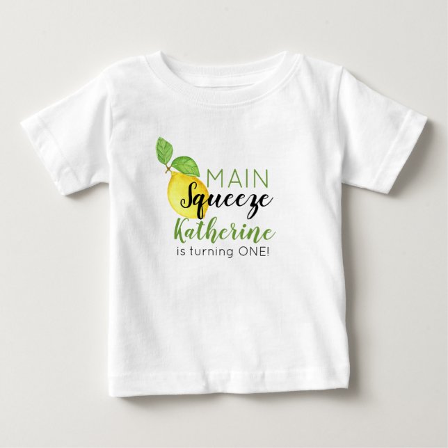 Camiseta Personalized Lemon Birthday ONE t shirt (Frente)