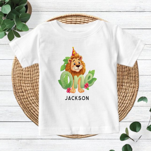 Camiseta Personalized Lion-Themed Baby Shirt  (Criador carregado)