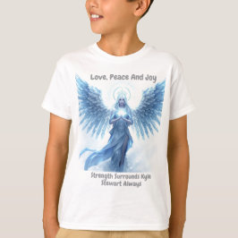 Camiseta Personalized Love, Peace and Joy Winter Halo