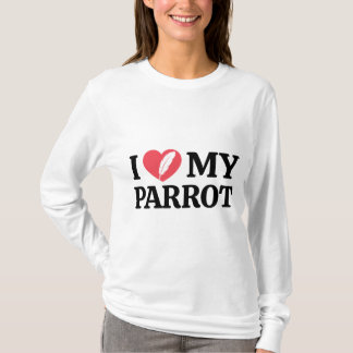 Camiseta Personalized Minimal Parrot Love Typography