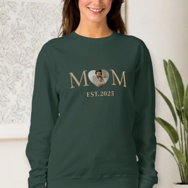 Camiseta Personalized mom and dad photo sweatshirt, custom  (Criador carregado)