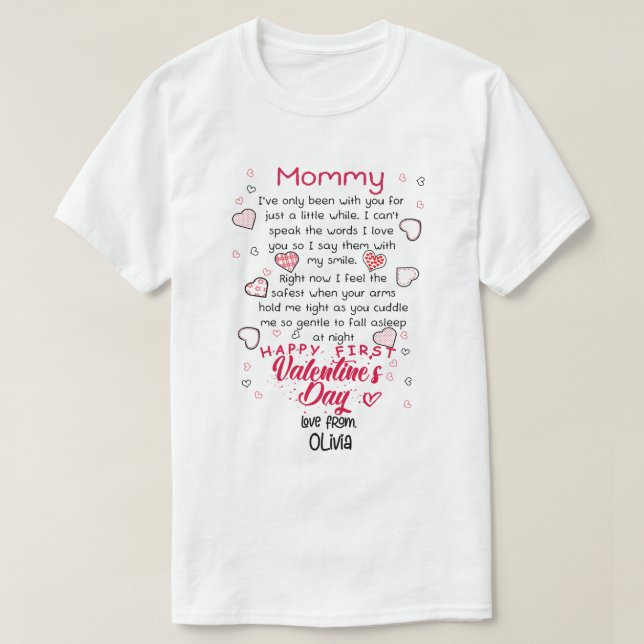 Camiseta Personalized Mommy I’ve Only Been With You Happy F (Frente do Design)
