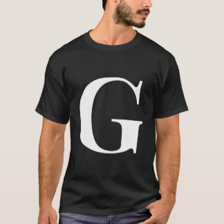 Camiseta Personalized Name Alphabet Initial Letter G