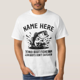 Camiseta Personalized Name Largemouth Bass Fisherman