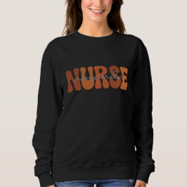 Camiseta Personalized Nurse Name Retro Wavy Typography