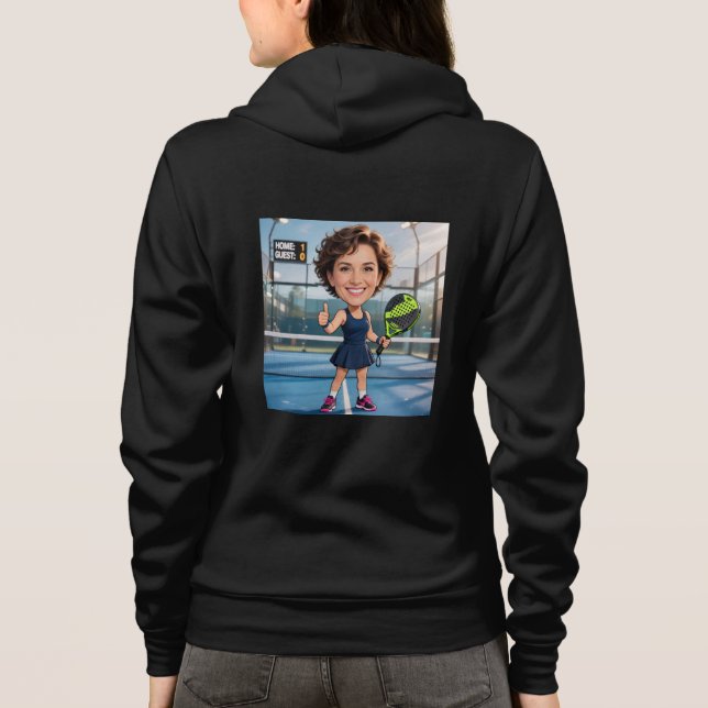 Camiseta Personalized Paddle/Pickleball Caricature   (Verso)