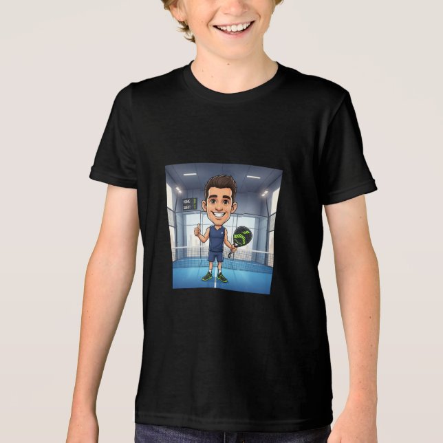 Camiseta Personalized Paddle Player Cartoon Caricature (Frente)