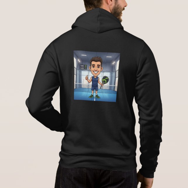 Camiseta Personalized Paddle Player Cartoon Caricature (Verso)