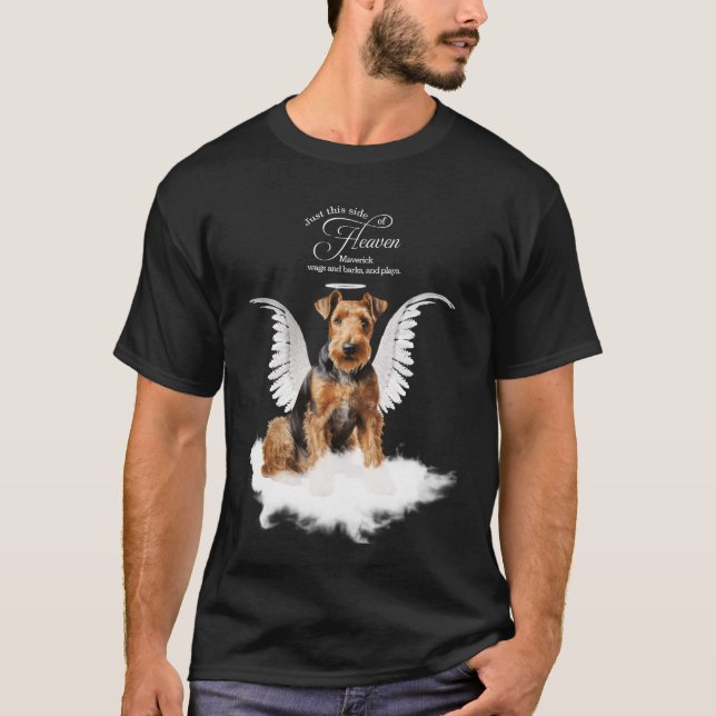 Camiseta Personalized Pet Memorial Airedale Terrier Dog (Frente)