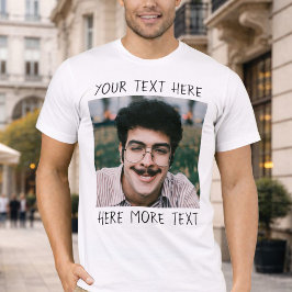 Camiseta Personalized Photo and Text Or Name Ugly Funny