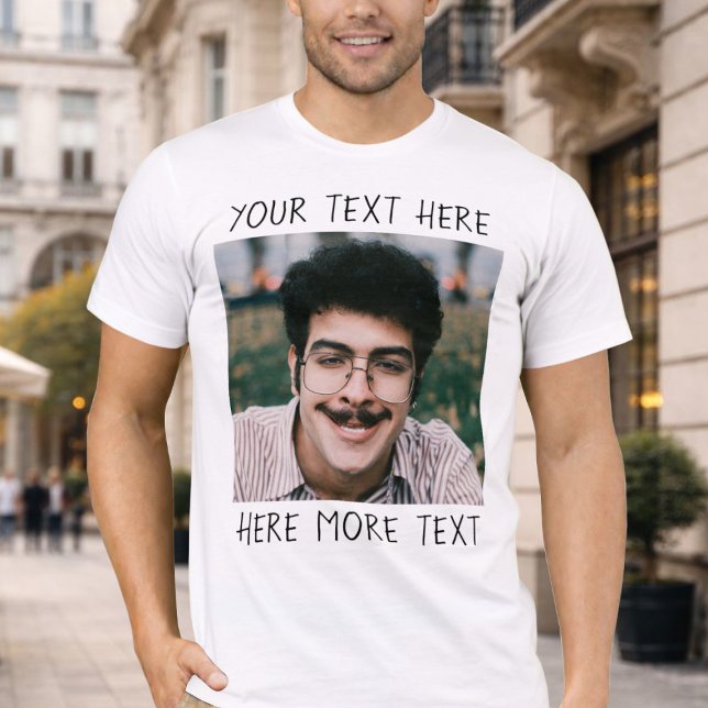 Camiseta Personalized Photo and Text Or Name Ugly Funny (Criador carregado)
