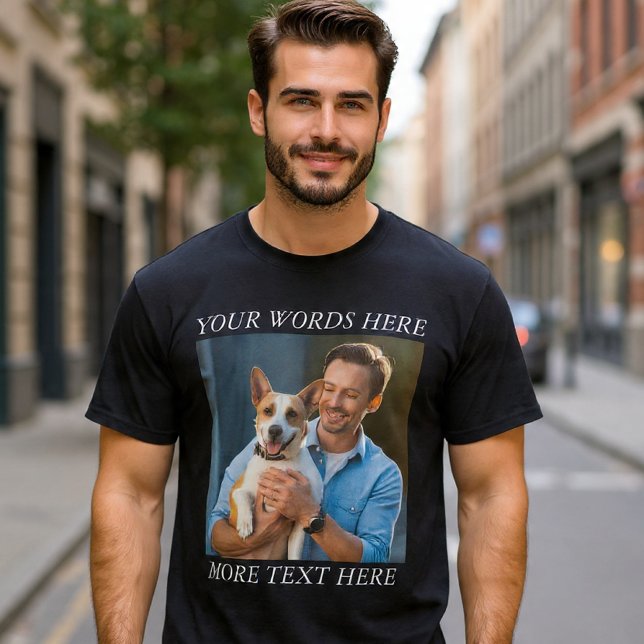 Camiseta Personalized Photo & Message (Criador carregado)