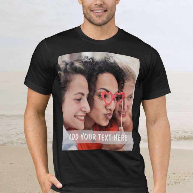 Camiseta Personalized Photo & Text Or Name  (Criador carregado)
