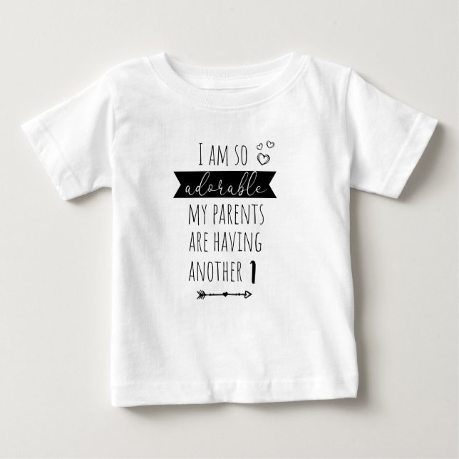 Camiseta Personalized pregnancy reveal second child (Frente)