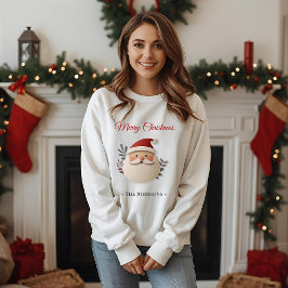 Camiseta Personalized Santa Christmas Sweatshirt for Women