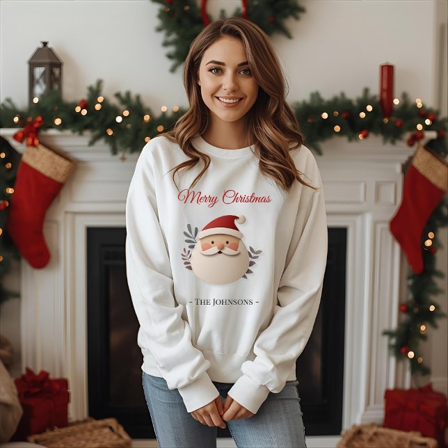 Camiseta Personalized Santa Christmas Sweatshirt for Women (Criador carregado)