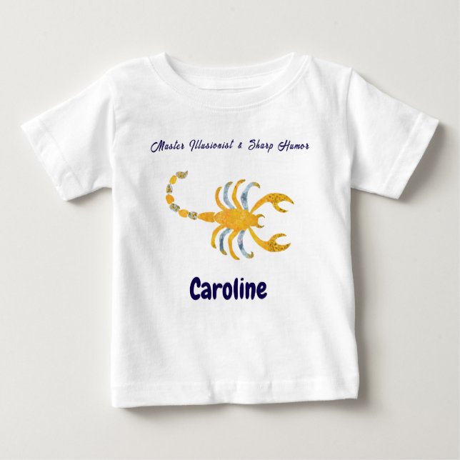 Camiseta Personalized Scorpio “Master Illusionist” Toddler  (Frente)