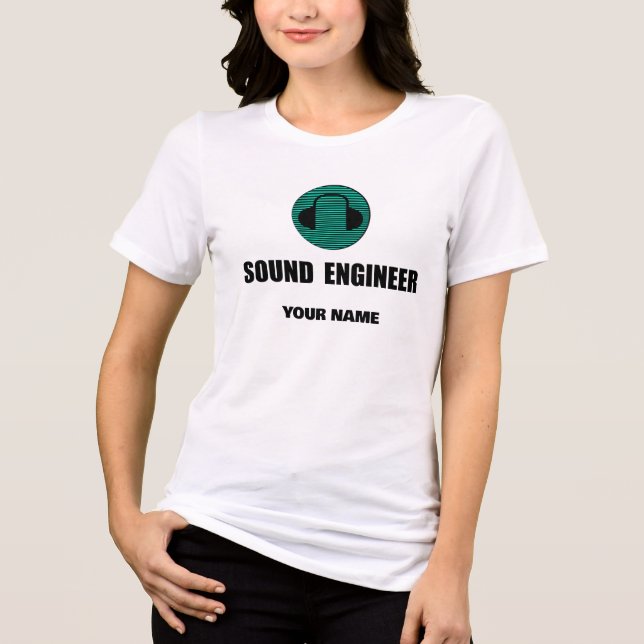 Camiseta Personalized Sound Engineer Audio Engineering (Frente)