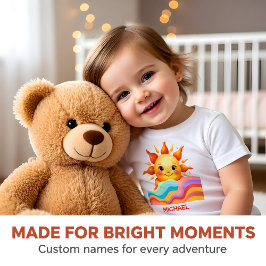 Camiseta Personalized Sunny Rainbow Baby 