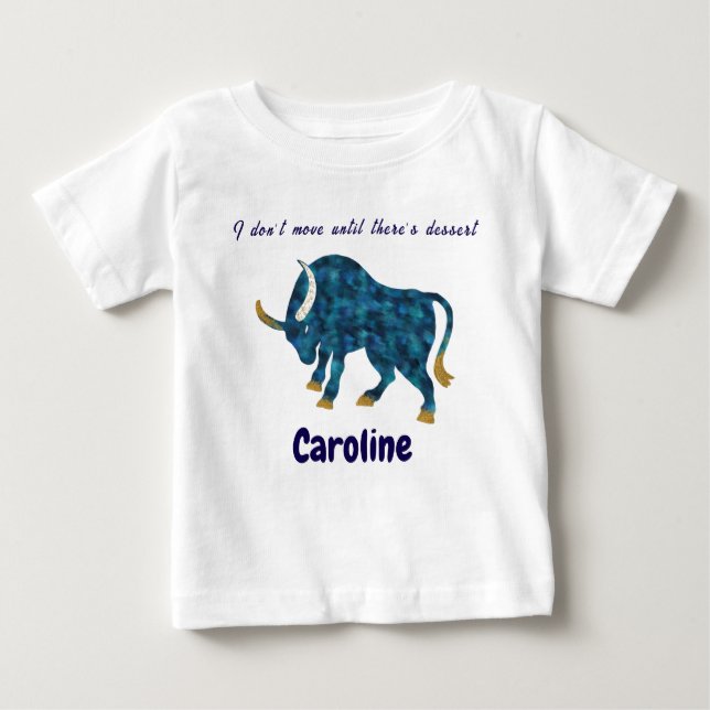 Camiseta Personalized Taurus Gourmet & Grounded Toddler Art (Frente)