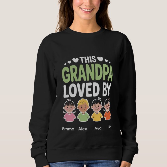 Camiseta Personalized This Grandpa Loved By – Custom Kids  (Frente)