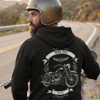 Camiseta Personalized Winter Biker Skull Motorcycle Zip