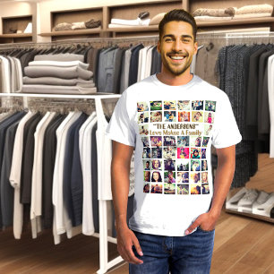 Camiseta Personalizou sua colagem de texto e fotos aqui