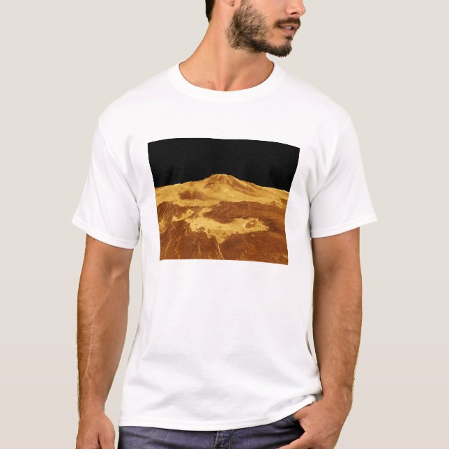Camiseta Perspectiva 3D de Maat Mons em Vênus (Frente)