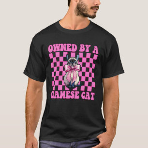 Camiseta Pertence a uma garota de gato siamesa Mãe de gato
