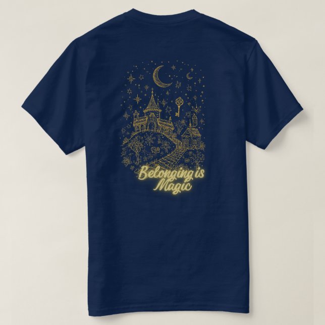 Camiseta Pertencer é Mágico (Verso do Design)