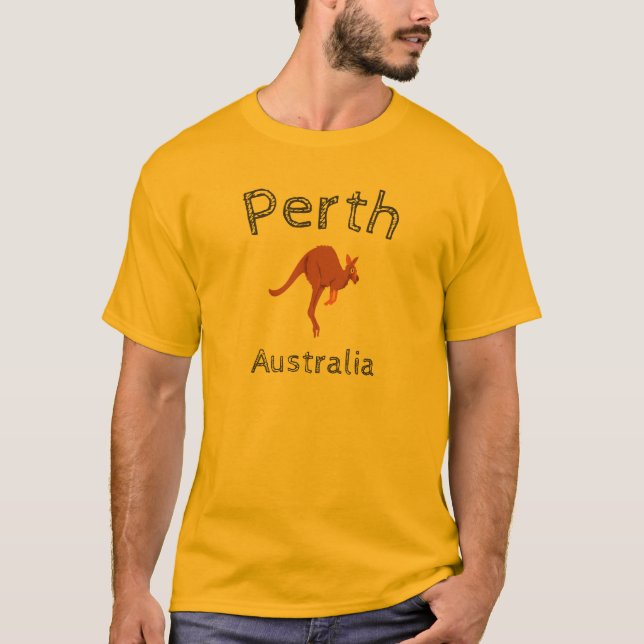 Camiseta Perth Austrália Kangaroo 2 (Frente)