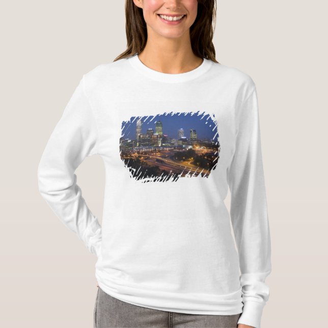 Camiseta Perth, Austrália. Vista do centro de Perth a parti (Frente)