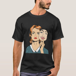 Camiseta Perturbação Bipolar Bpad Sad Happy Mask Psiquiátri