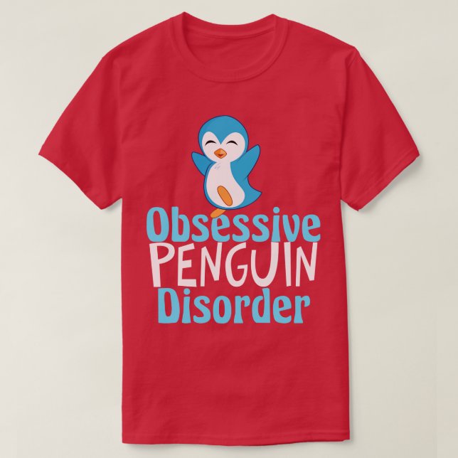 Camiseta Perturbação Obsessiva Do Pinguim (Frente do Design)