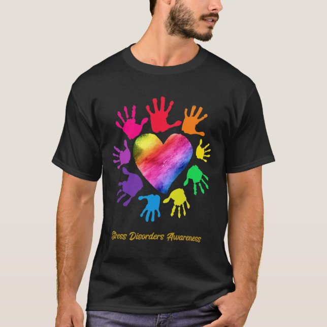 Camiseta Perturbações Do Esforço Sensibilização Mãos Pertur (Frente)