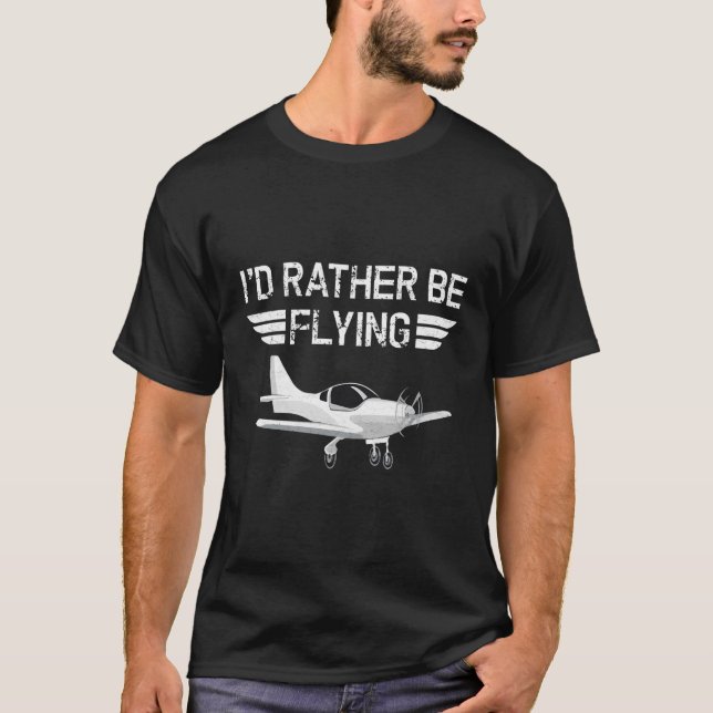Camiseta Perturbado, Eu Preferencialmente Voando Engraçada. (Frente)