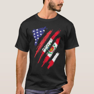Camiseta Peru American Grown Flag USA Patriot Heritage Mont