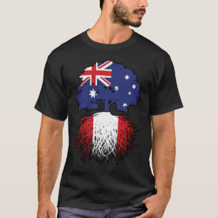 Camiseta Peru: Austrália, Peru, Austrália, Árvore e Bandeir
